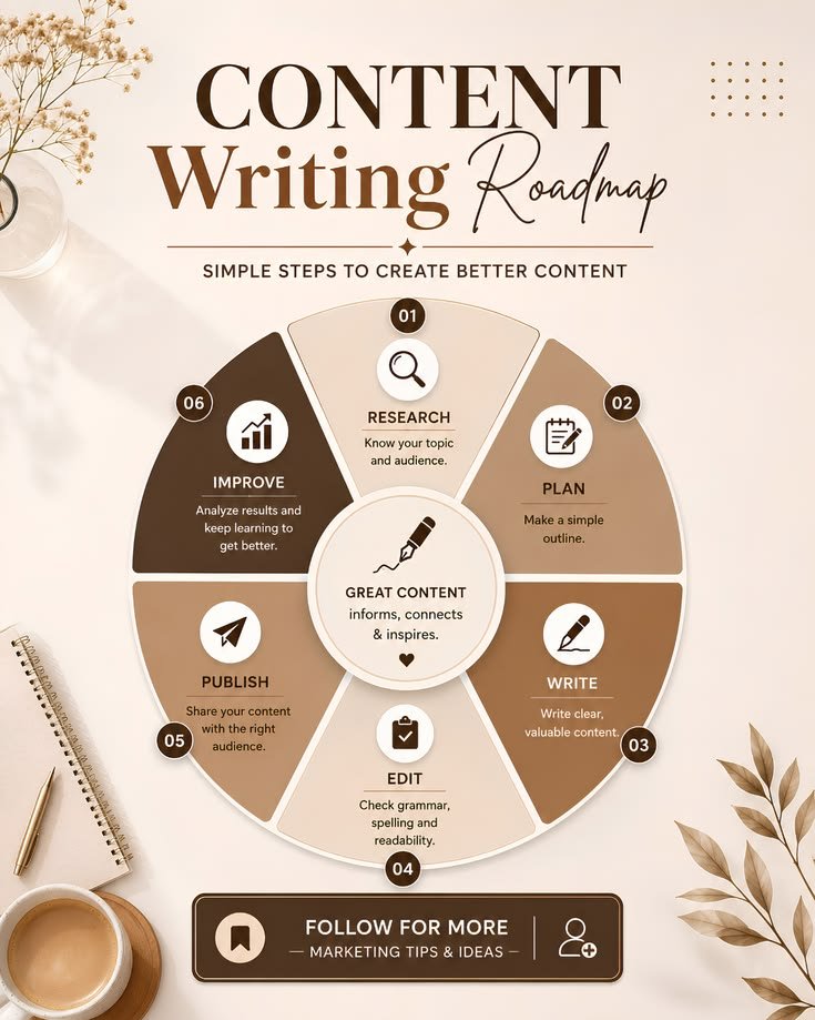 Content Writing Roadmap for Beginners Simple Guide to Better Content ✍️