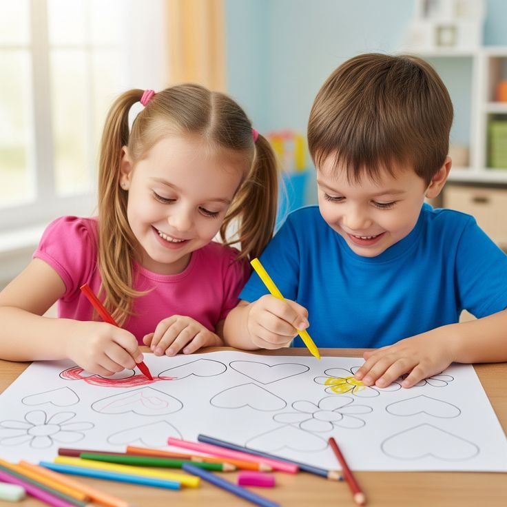 Jungle Adventure Coloring Pages for Kids – Fun Imaginative Outlines